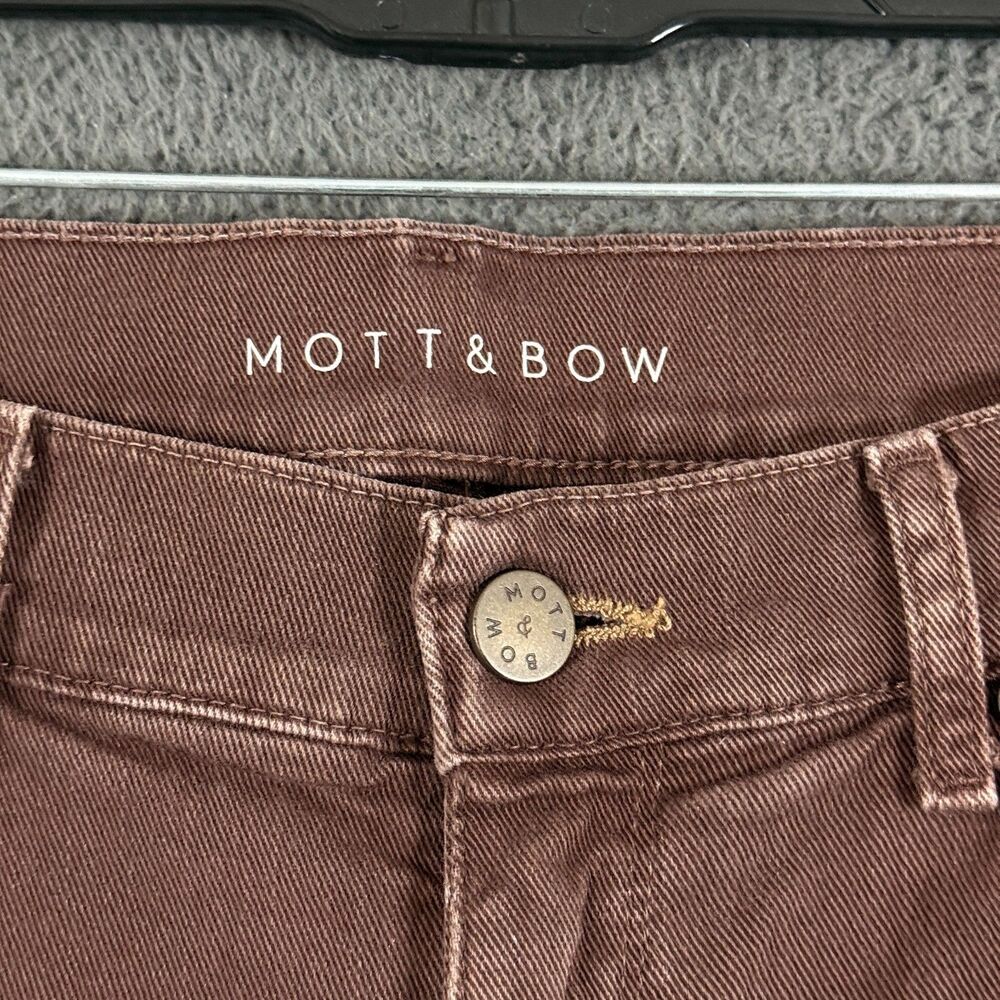 Mott & Bow Jeans Mens 33x32 Brown Slim Fit Stretch Denim Pants Casual - Picture 3 of 16